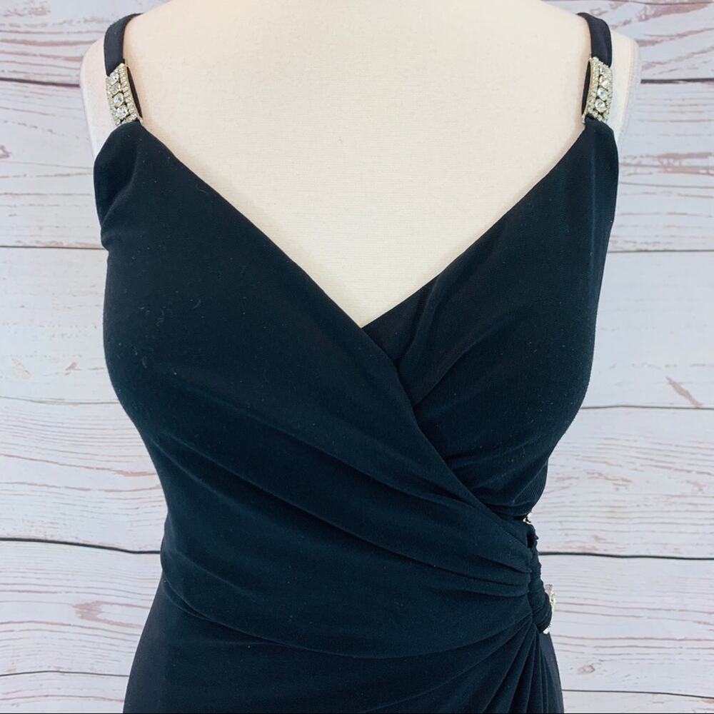 Cachet black high low rhinestones slit like new - Picture 5 of 11